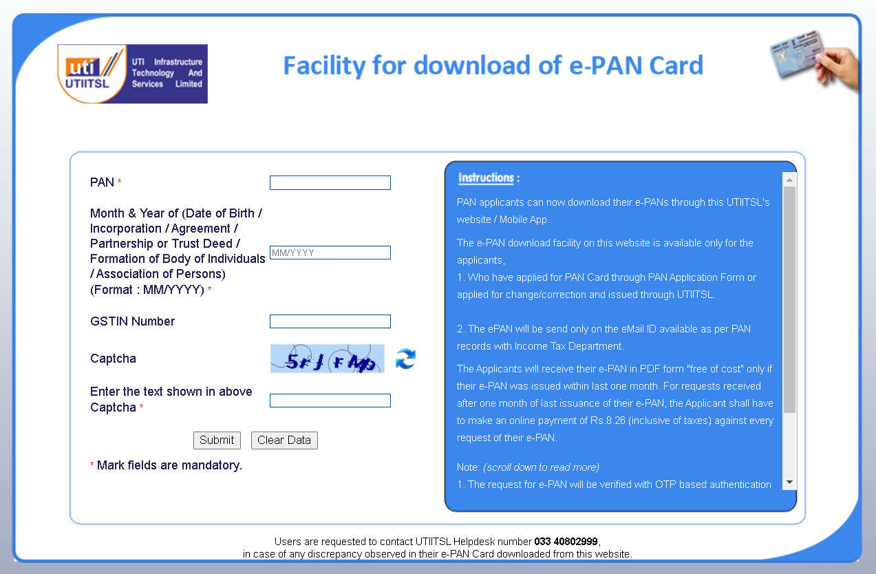 How to download UTI Pan Card